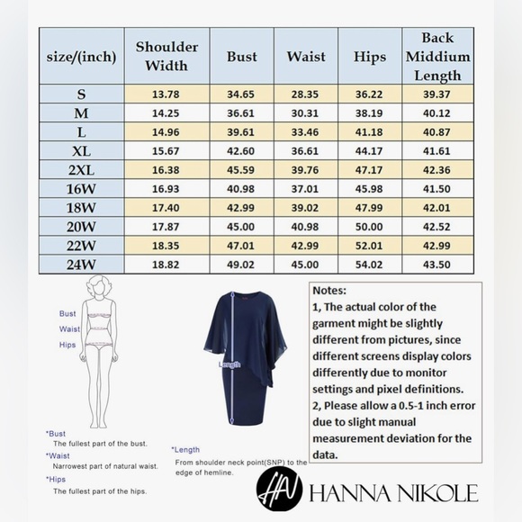 Plus Pencil Dress With Chiffon Overlay NWT Size 2X Hannah Nikole - Picture 4 of 7